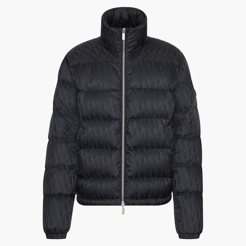 Dior Oblique Down Jacket Black Nylon Jacquard