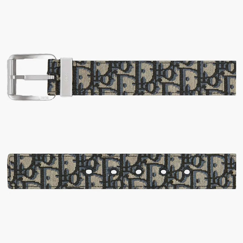 Dior Oblique Jacquard Belt Beige/black