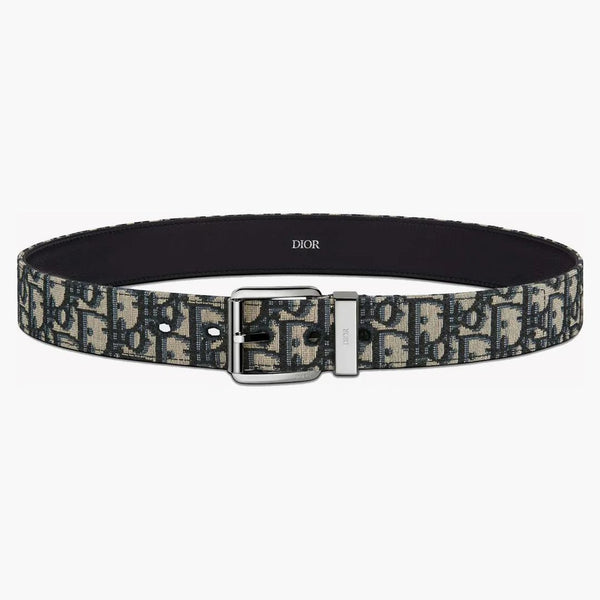 Dior Oblique Jacquard Belt Beige/black