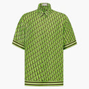 Dior Oblique Pixel Short-sleeved Shirt Fluorescent Green/khaki