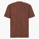 Dior Oblique Relaxed Fit T-Shirt Brown Terry Cotton Jacquard