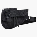 Dior Saddle Bag Oblique Jacquard Black