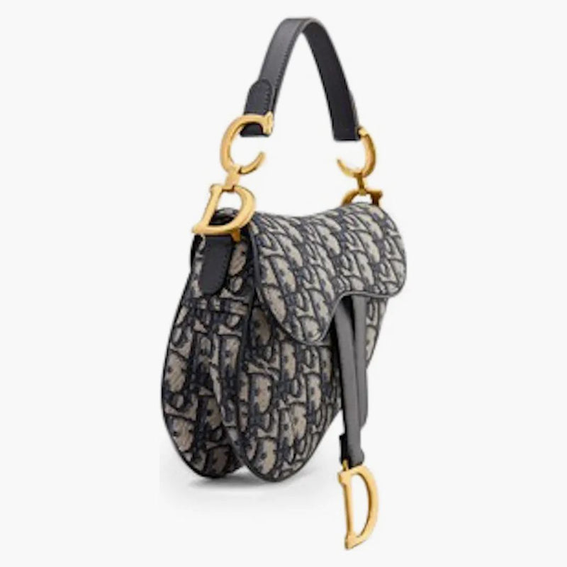 Dior Oblique Saddle Bag Mini Blue