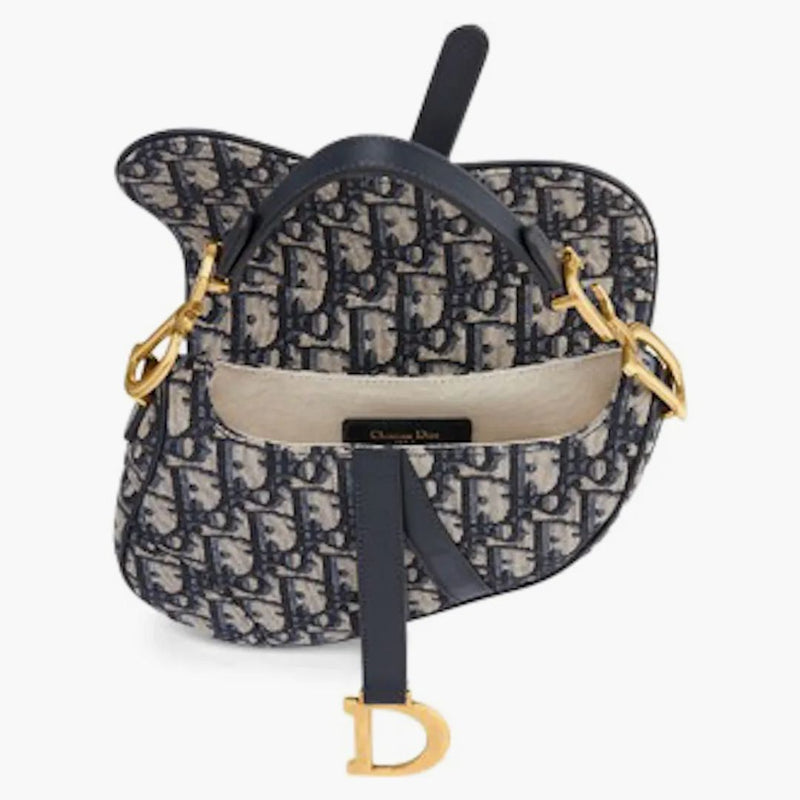 Dior Oblique Saddle Bag Mini Blue