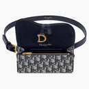 Dior Oblique Saddle Clutch Belt Blue