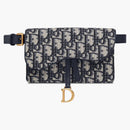 Dior Oblique Saddle Clutch Belt Blue