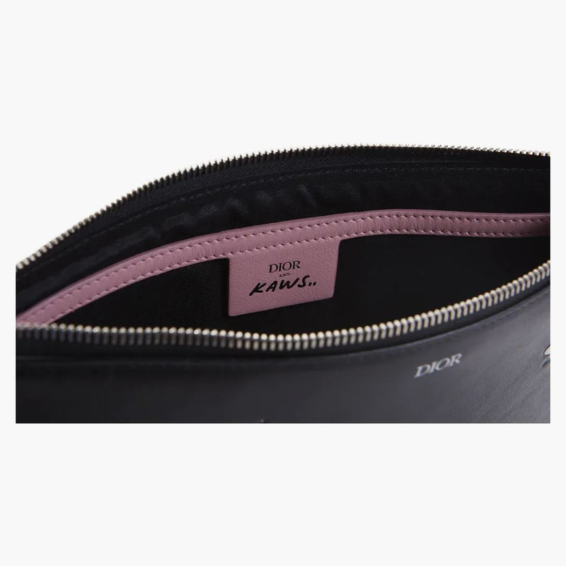 Dior x Kaws Pouch Pink Bees Black