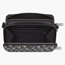 Dior Pouch with Shoulder Strap Oblique Jacquard Beige/Black