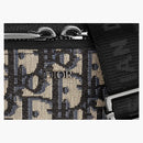 Dior Pouch with Shoulder Strap Oblique Jacquard Beige/Black