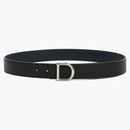 Dior reversible 'My CD' Grained Leather Belt Black/Navy