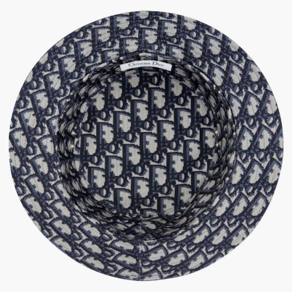 Dior Reversible Teddy-D Small Brim Bucket has Oblique Blue