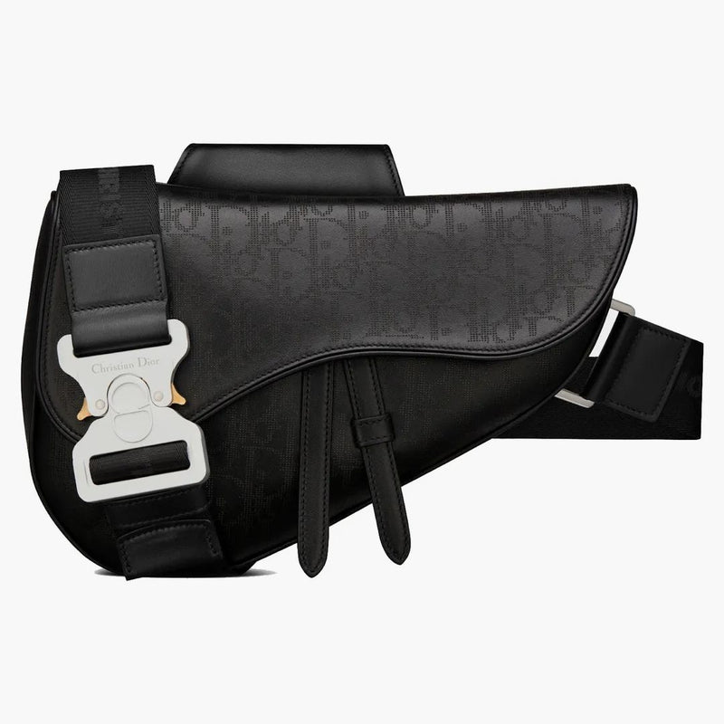 Dior Saddle Bag Smithique Jacquard Galaxy Black