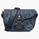 Dior Saddle Pouch with Strap Denim Blue