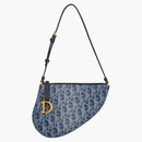 Dior Saddle Rodeo Pouch Blue Denim Dior Oblique Jacquard