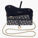 Dior Saddle Wallet Oblique (6 Card Slot) Blue