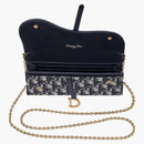 Dior Saddle Wallet Oblique (6 Card Slot) Blue
