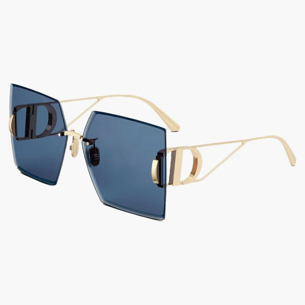 Dior Square Solglasögon guld/blå (30 Montaigne S7U)