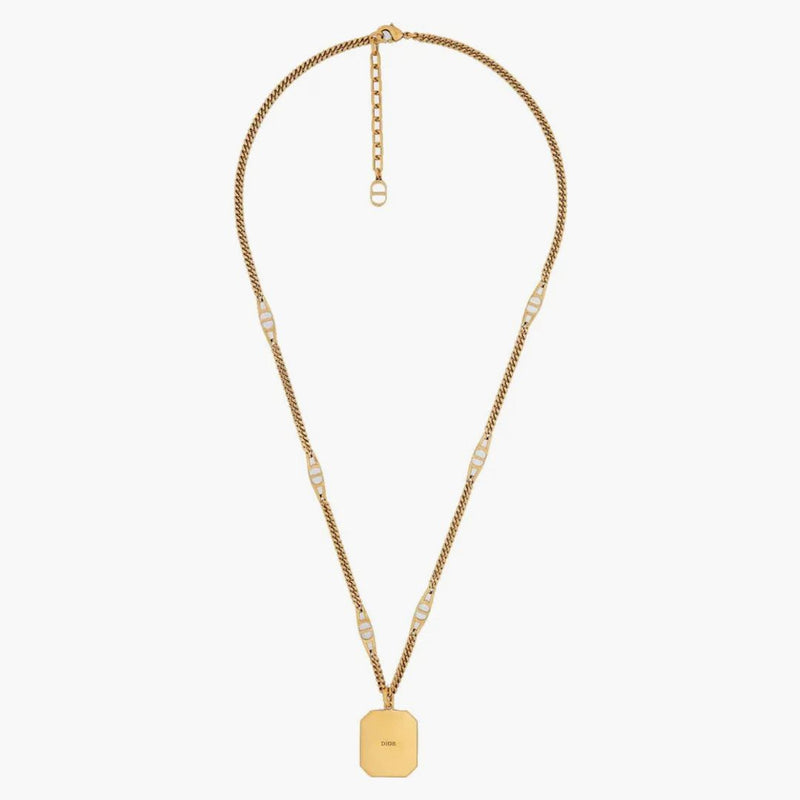 Dior Tears Pendant Necklace Gold/malachite