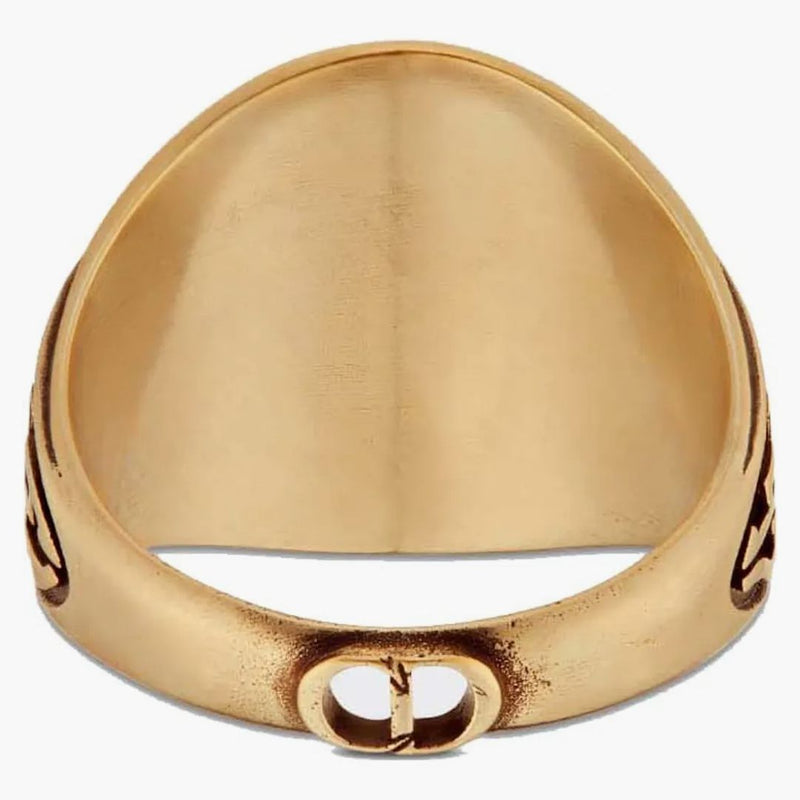 Dior slzy prsten zlato/malachit