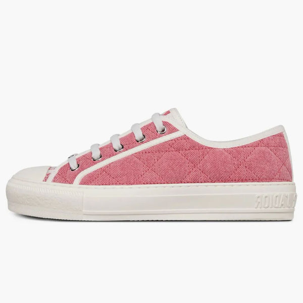 Dior Walk'n'dior Low Top Pink Faded Cannage Embroidered Denim (women's)