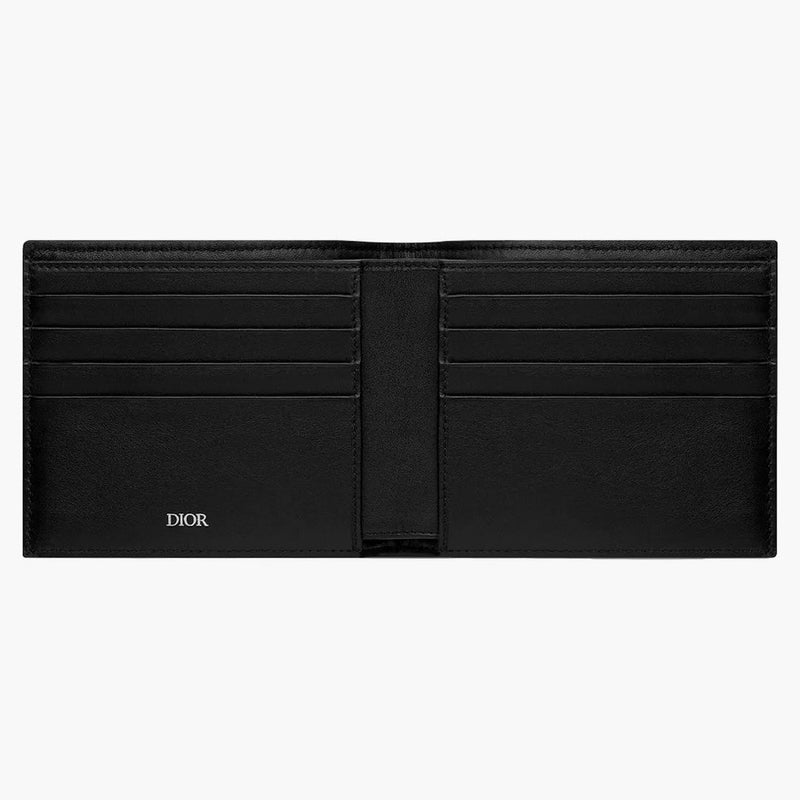 Dior Wallet Beige And Black Dior Oblique Jacquard