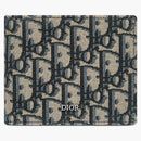 Dior plånbok beige och svart dior sned jacquard