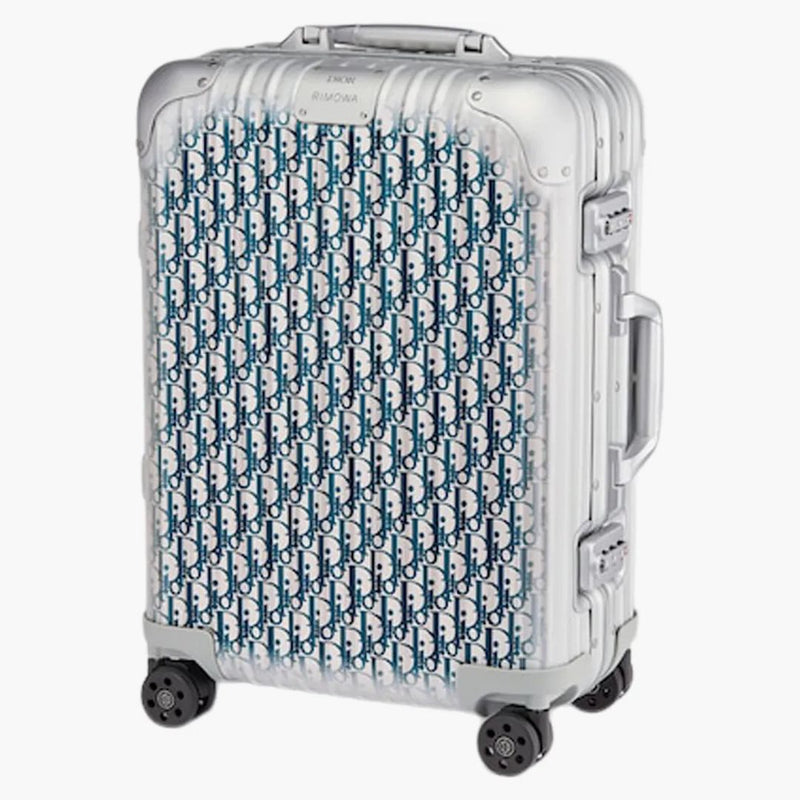 Dior And Rimowa Cabin Suitcase Grey/blue