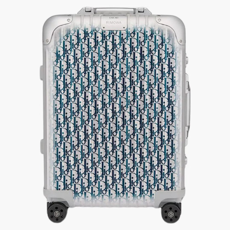 Dior And Rimowa Cabin Suitcase Grey/blue