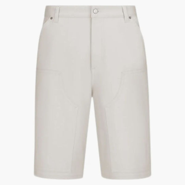 Dior By Birkenstock Cd 1947 Carpenter Bermuda Shorts Ecru Cotton Denim