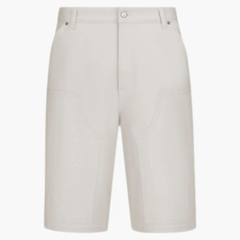Dior By Birkenstock Cd 1947 Carpenter Bermuda Shorts Ecru Cotton Denim