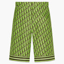 Dior X Cactus Jack Dior Oblique Pixel Bermuda Shorts Fluorescent Green/khaki