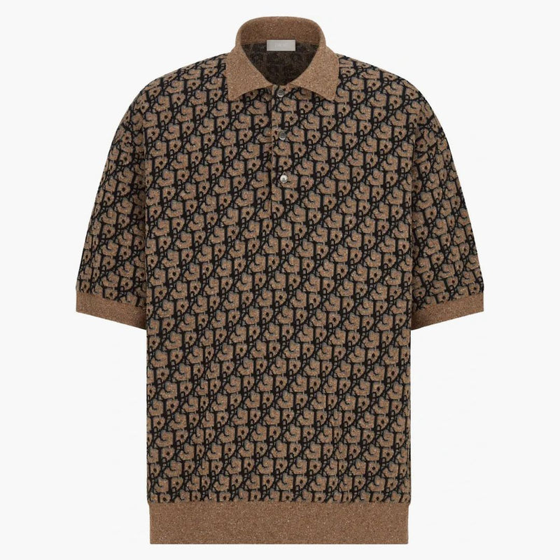 Dior X Cactus Jack Oversized Polo Shirt Beige/black