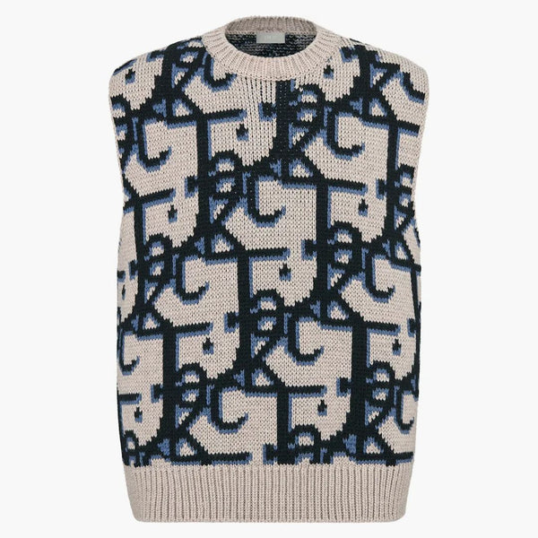 Dior X Cactus Jack Oversized Sleeveless Sweater Beige/black