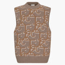 Dior X Cactus Jack Oversized Sleeveless Sweater Beige/brown