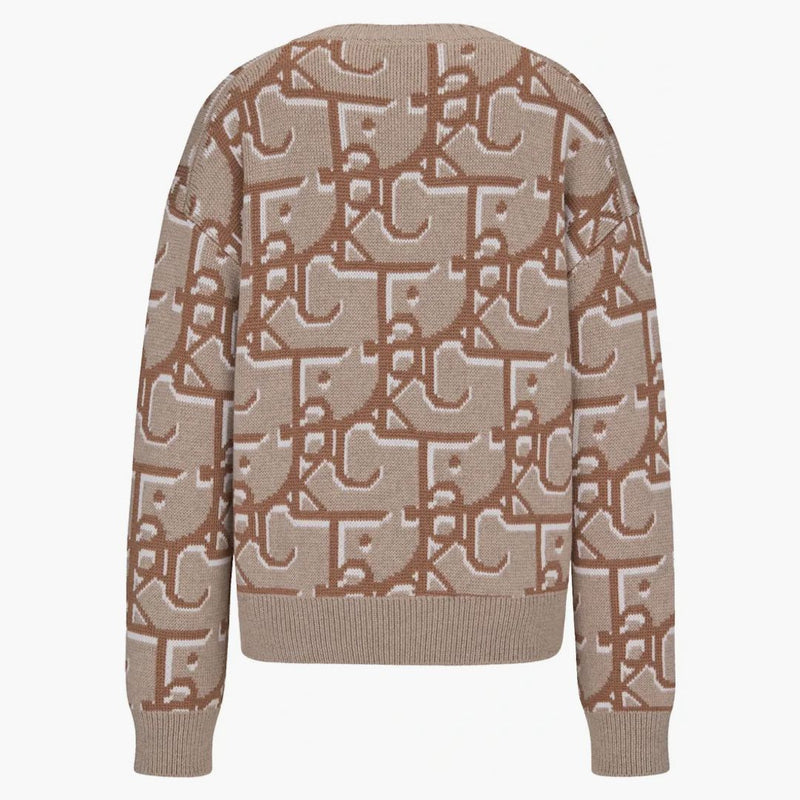 Dior X Cactus Jack suéter de gran tamaño beige/marrón