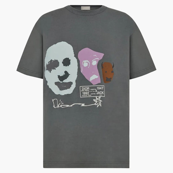 Dior X Cactus Jack Oversized T-shirt Gray/multicolor
