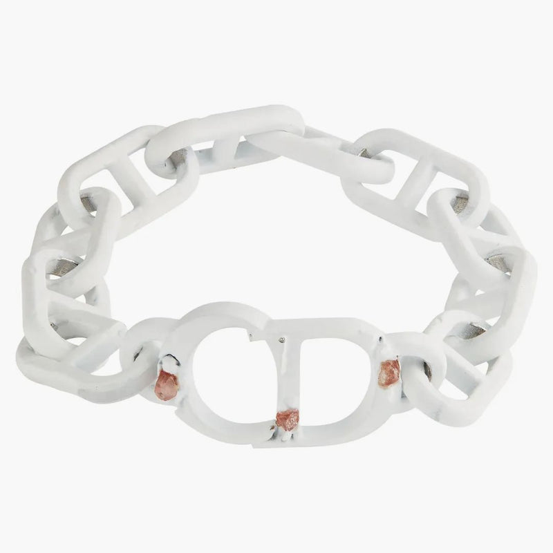 Dior x Daniel Arsham Matte-Finish Chain Bracelet White