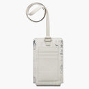 Dior X Daniel Arsham Phone Holder Newspaper Print Grained Calfskin White