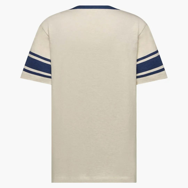Dior x denim tårar avslappnad passform t-shirt vit