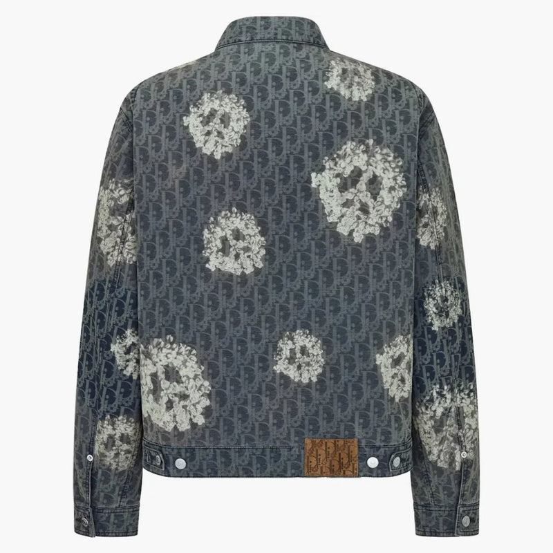 Giacca di jeans di cotone con zipped di denim di Dior x in denim