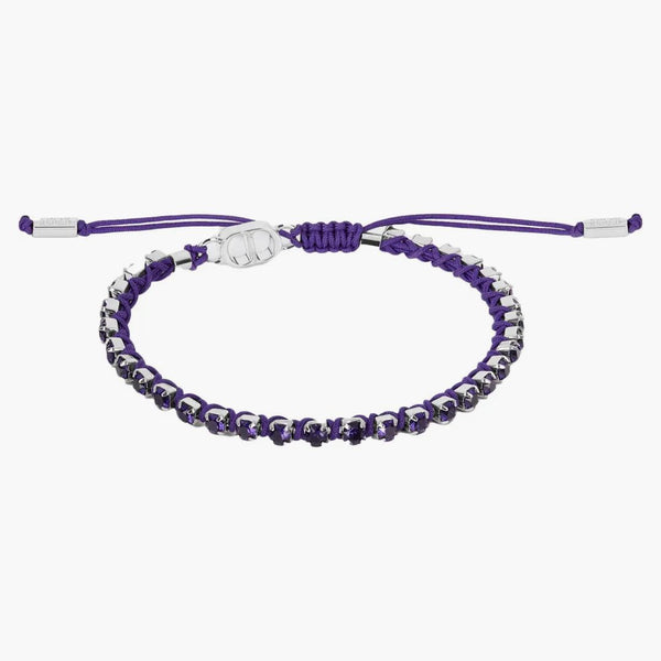 Dior X Erl armband lila tekniskt rep och lila kristaller