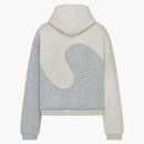 Dior X Erl Hooded Relaxed Fit Sweatshirt Gray Heathered Cotton Fleece