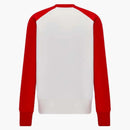 Dior x erl sudadera blanca y rojo vellón de algodón