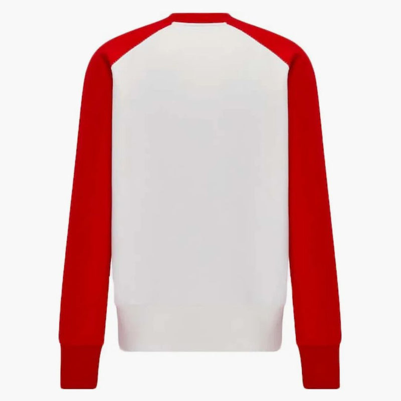 Dior X Erl Sweatshirt White and Red Cotton Fleece