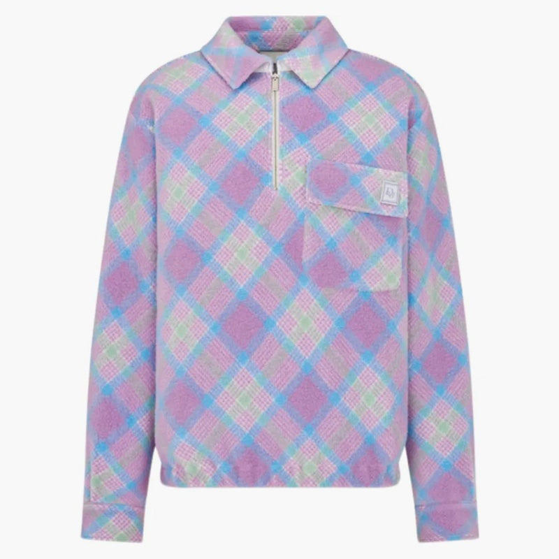 Dior X Erl Tartan Zip Sweatshirt Purple