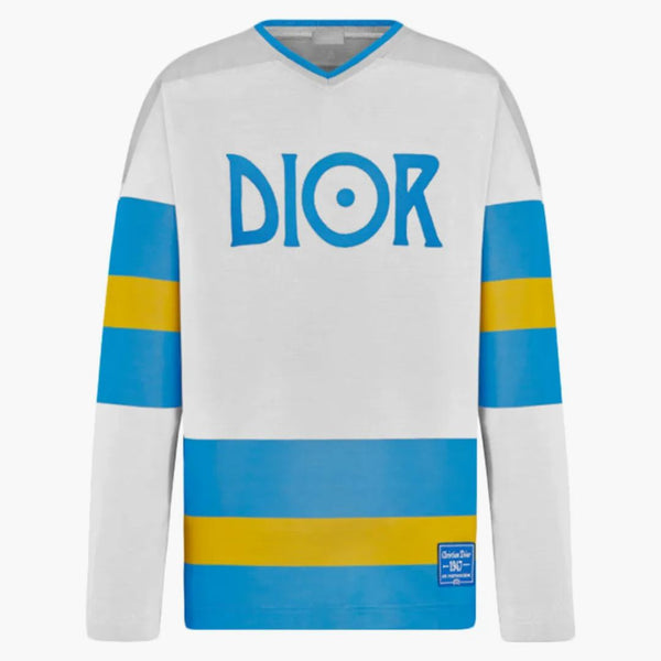 Dior x Jack Kerouac Hockey Jersey White/Light Blue