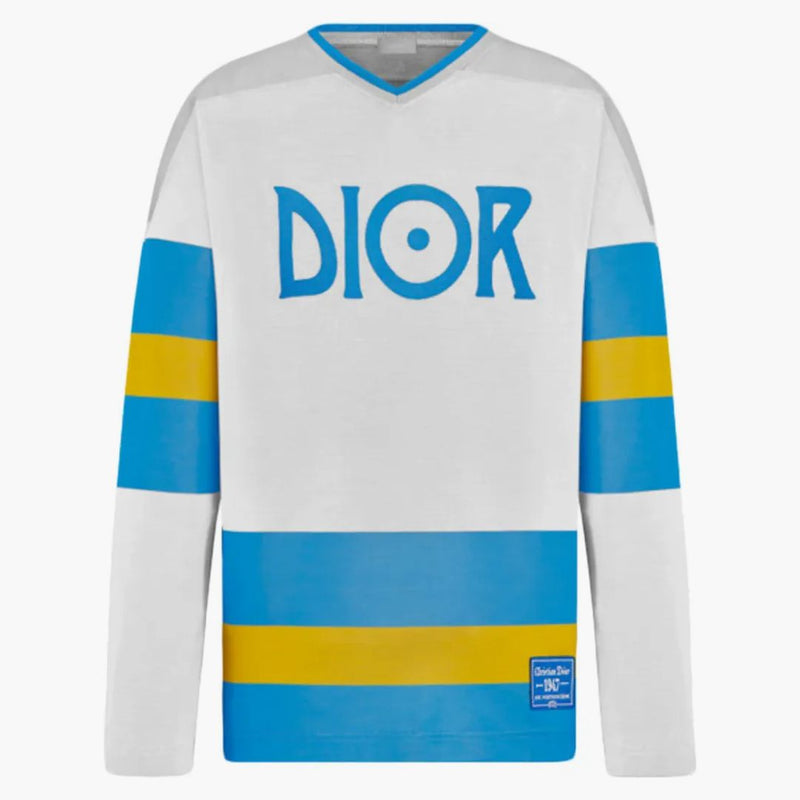 Dior x Jack Kerouac Hockey Jersey White/Light Blue
