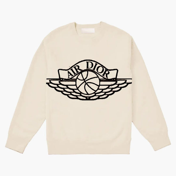 Dior x Jordan Wings Sweter Natural