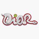 Dior X Kaws Brooch Silver-Finish Brass with Vermilion Red and Green Resin