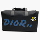 Dior X Kaws Duffle Blue Logo Black